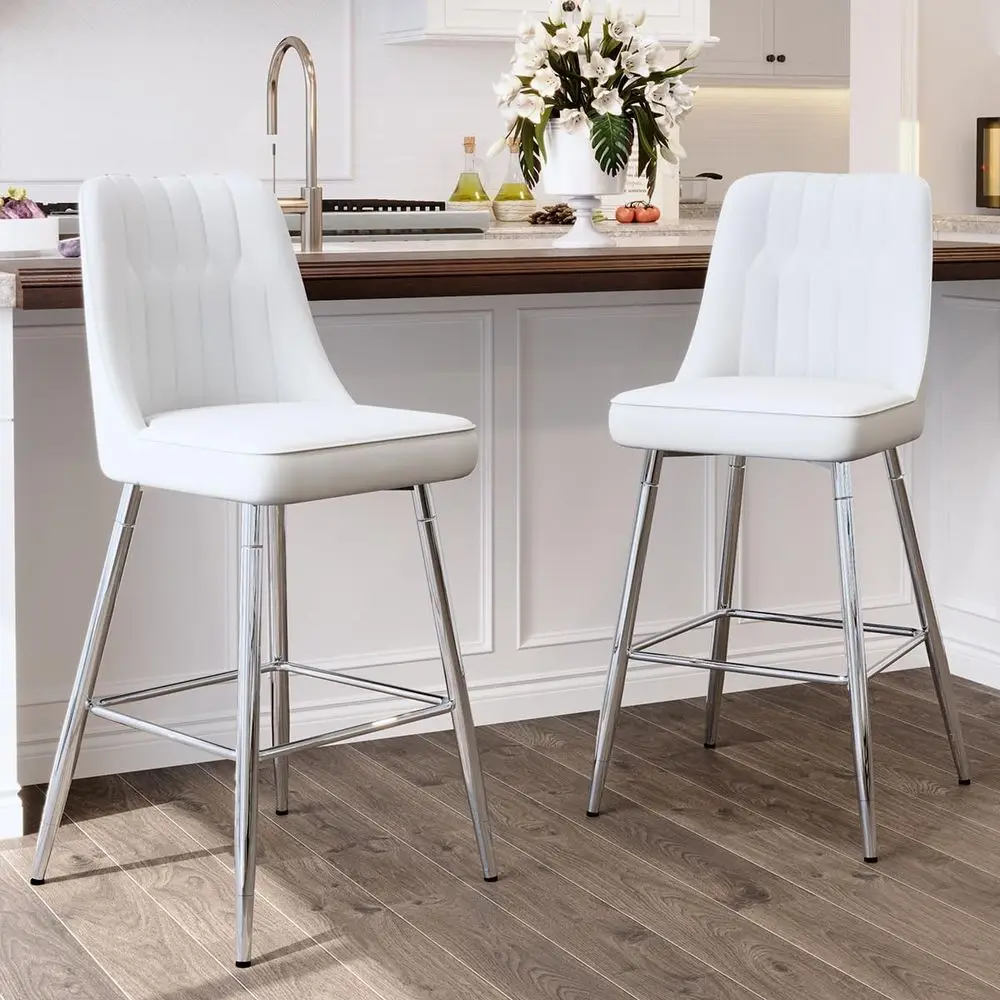 Home Bar Stools - Комплект из 2 белых барных стульев